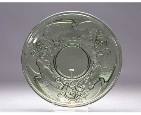 Val Saint Lambert Art Deco bowl "with seagulls" Luxval - Weight: 1.62 kg - Shipping unavailable - Region: Belgique - Sizes: D