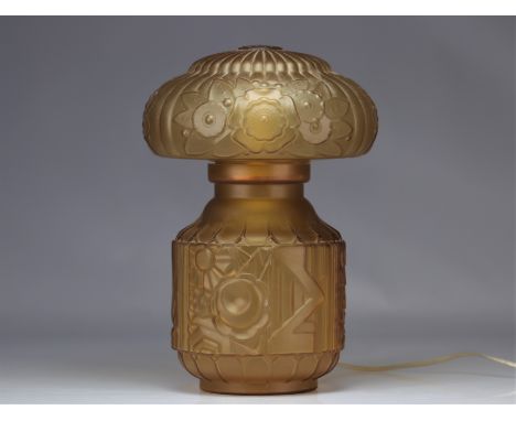 SCAILMONT Rare Art Deco lamp with geometric patterns - Weight: 3.02 kg - Shipping unavailable - Region: Belgique - Sizes: H 4