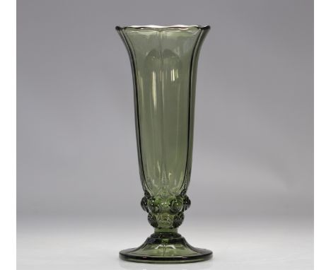 Val Saint Lambert Art Deco vase "Vase nÂ°39" Luxval - Weight: 1.47 kg - Shipping available - Region: Belgique - Sizes: H 320 