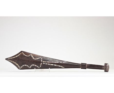 Mask inlaid with mother-of-pearl from the Solomon Islands, Melanesia - Weight: 1.05 kg - Shipping available - Region: Oceanie