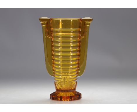 Val Saint Lambert Art Deco vase "Marcelle" Luxval - Weight: 0 g - Shipping available - Region: Belgique - At first glance: go