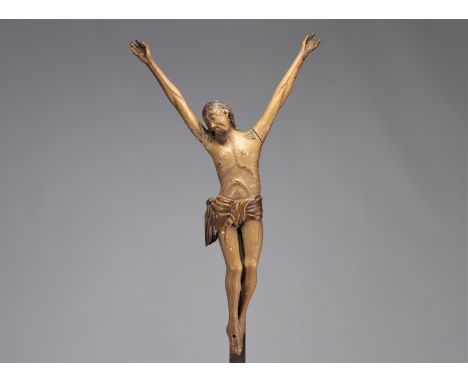 18th century Christ in polychrome carved wood - Weight: 3.47 kg - Shipping unavailable - Region: Europe - Sizes: H 720 MM L 4