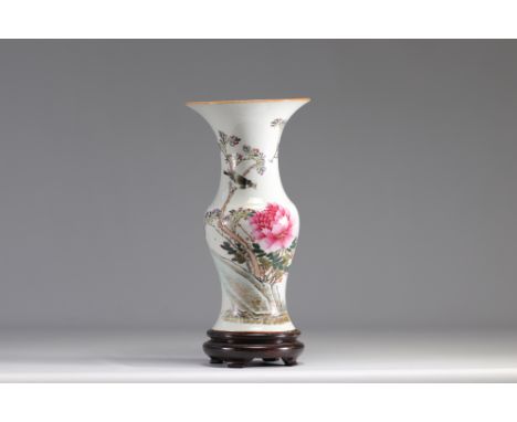 Chinese qianjiang cai porcelain vase - Weight: 2.55 kg - Shipping available - Region: Chine - Sizes: H=410mm D=200mm - At fir