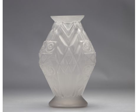 SCAILMONT Large Art Deco vase with geometric patterns created by Henri Heemskerk - Weight: 1.81 kg - Shipping unavailable - R