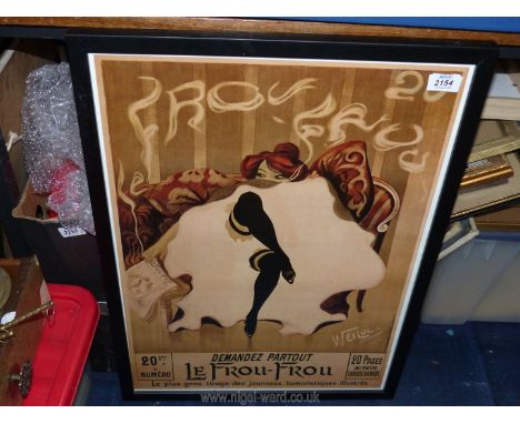 A framed advertising Print by Weiluc 1900, Demandez Partout Le Frou-Frou.