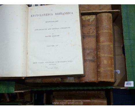 A leather set of The Encyclopedia Britannica Dictionary of Arts, Sciences and General Literature.