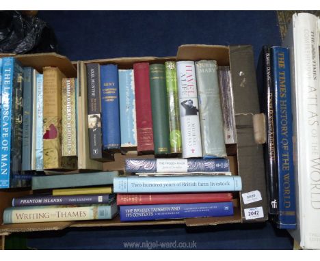 A quantity of books to include;  The Bayeux Tapestry and it's contents, The Times History of the World, The Landscape of Man,