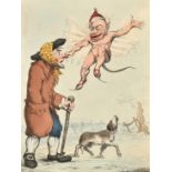 John Cawse after G M Woodward, 'Jacky Frost !!', hand coloured etching, 13" x 9.25" (33 x 23.5cm),