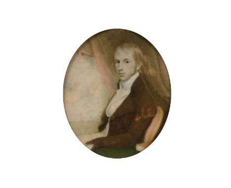 Early 19th Century English School, a miniature portrait of The Right Honourable John Claudius Beresford', watercolour on ivor