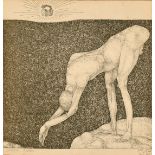 After Paul Klee, 'Ein Mann Versinkt vor der Krone', photomechanical print, possibly collotype,