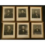 A collection of twenty-nine mid-19th Century framed engravings of notable scientists with