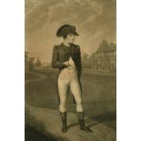 After Jean-Baptiste Isabey, a portrait of Napoleon at Malmaison, engraving, 26" x 17.5" (66 x 44.