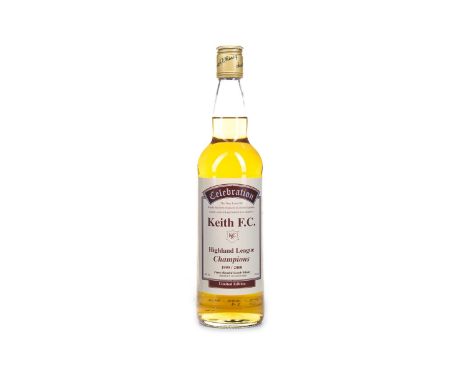 KEITH FC HIGHLAND LEAGUE CHAMPIONS 1999/2000 Blended Scotch Whisky 70cl, 40% volume.