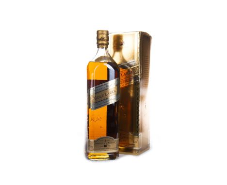 JOHNNIE WALKER GOLD LABEL AGED 18 YEARS - ONE LITRE Blended Scotch Whisky One litre, 43% volume, in carton.