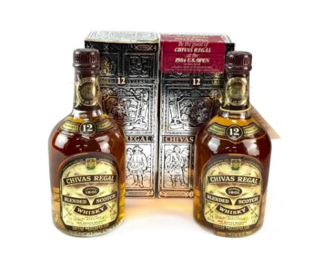 CHIVAS REGAL 12 YEARS OLD (2) Blended Scotch Whisky 75cl, 43% volume, in carton. Two bottles.