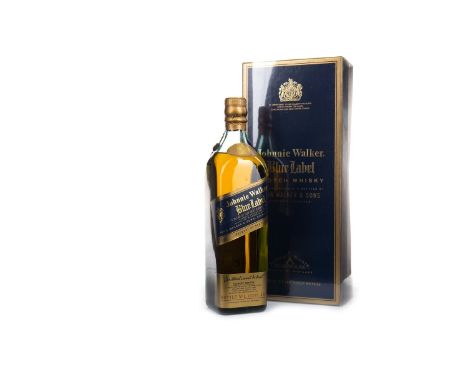 JOHNNIE WALKER BLUE LABEL Blended Scotch Whisky 70cl, 40% volume, in box.