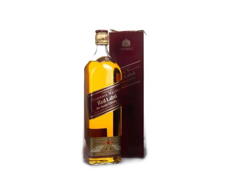 JOHNNIE WALKER RED LABEL - ONE LITRE Blended Scotch Whisky One litre, 43% volume, in carton.