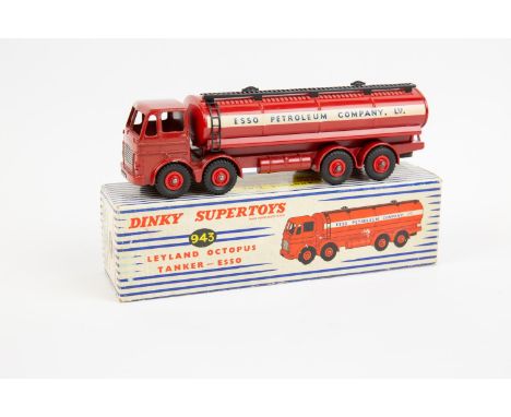 Dinky Supertoys Leyland Octopus Tanker ESSO (943). In red Esso livery. Boxed, minor/some wear. Vehicle VGC-Mint, very minor p