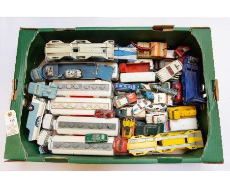 80+ die cast models of various makes. Includes mainly Corgi and Dinky. Many have been repainted, had parts added or have had 