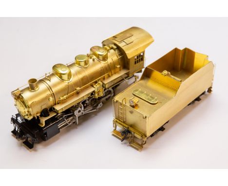 A Japanese US Hobbies KTM brass O gauge 2668 USRA 1930's style 0-8-0 American outline tender locomotive. A 2 rail electric ex