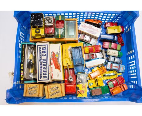 Quantity of various makes. Spot-On Bullnose Morris (266). 2x Dinky Toys- Gloster Javelin Fighter (735) and a Massey Harris Ma