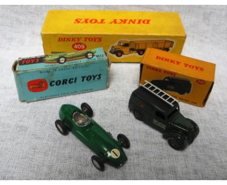 DINKY TOYS; A TELEPHONE SERVICE VAN (No 261) boxed With tape on, A Corgi Vanwall "Formula 1 Grand Prix" racing car (with box 