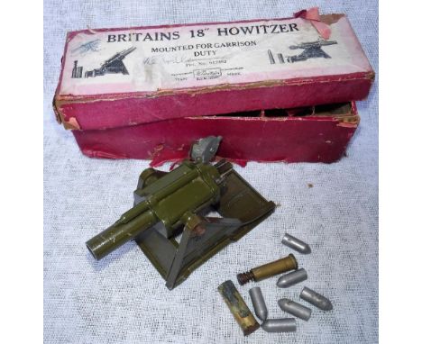 BRITAINS; AN 18" HOWITZER (No 2106) complete with ammunition circa 1930s Box with some staining and older damage    