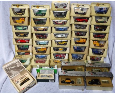 MATCHBOX; A COLLECTION OF MODELS OF YESTERYEAR (40) and others similar to include four Corgi Collector's classics in silver b