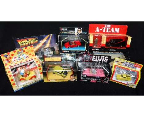 CORGI: 'THE 'A' TEAM VAN', James Bond 007 Ferrari 355, 'Back to the Future' Delorean Time machine and similar TV and Film veh