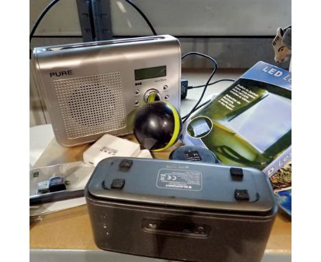 Pure DAB radio, portable bluetooth speakers and other electrical items. All electrical items in this lot have been PAT tested
