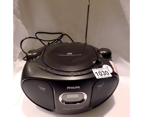 Philips CD soundmachine model AZ105B, boxed, working. All electrical items in this lot have been PAT tested for safety and ha