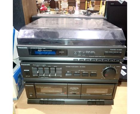 Panasonic SG-HM10L compact audio system and speakers. All electrical items in this lot have been PAT tested for safety and ha