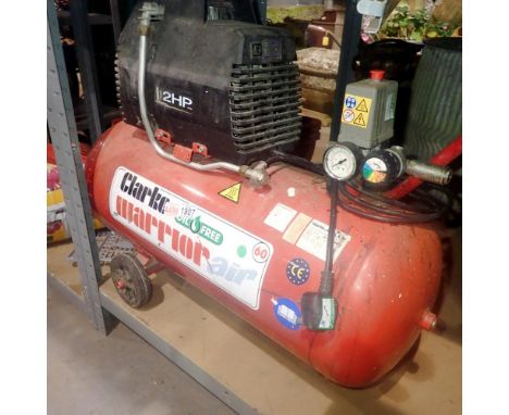 Clarke Warrior compressor. All electrical items in this lot have been PAT tested for safety and have passed. This does not co