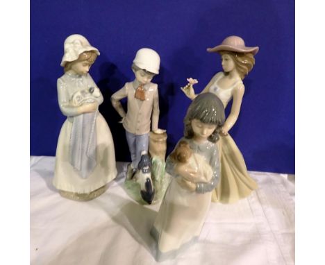 Four Nao figurines. Not available for in-house P&amp;P 