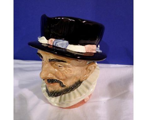 Royal Doulton large character jug, Beefeater, D6206. UK P&amp;P Group 2 (£20+VAT for the first lot and £4+VAT for subsequent 