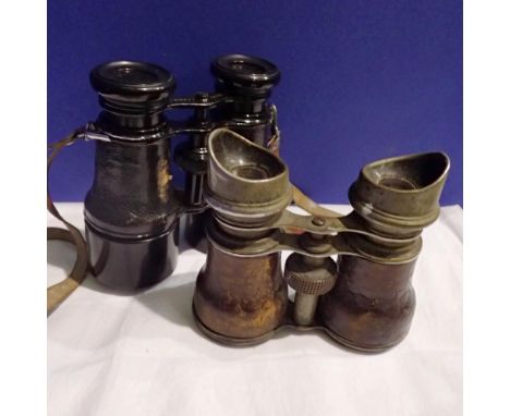 Two pairs of vintage binoculars to include Derasime Paris. Not available for in-house P&amp;P 