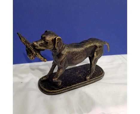 Cast iron golden retriever figure, L: 22 cm. UK P&amp;P Group 1 (£16+VAT for the first lot and £2+VAT for subsequent lots)