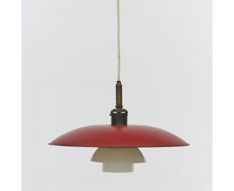 POUL HENNINGSEN (1894-1967)Suspension PH-5/3Circa 1950Edition Louis PoulsenZinc peint, verre opalin et laitonHanglamp 'PH-5/3