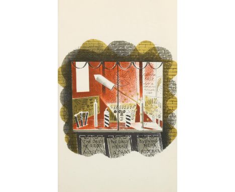 Eric Ravilious (1903-1942), lithograph in colours on paper, Fireworks, 22cm x 14cm, mounted, framed and glazed. Printed for t