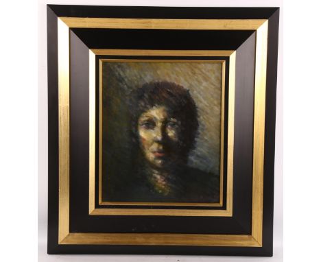 Contemporary oil on canvas, head portrait, unsigned, framed and glazed, overall frame dimensions 61cm x 56cmVery good origina