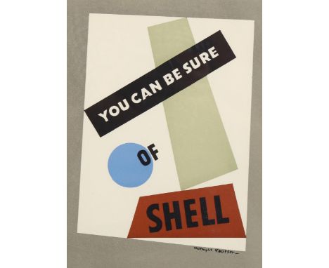 Edward McKnight Kauffer (1890-1954), lithograph on paper, You can be Sure of Shell, signed in the plate, 24cm x 18cm, mounted