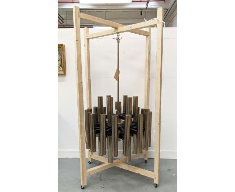VEBNARVA LEUCHTEN VENGEFELD CHANDELIER, vintage 20th century German, 136cm drop approx. 