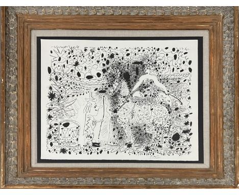PABLO PICASSO (1881-1973), 'L'ecuyere', lithograph on wove paper, 50cm x 65cm, stamp signed from edition of 1000, framed. (Su