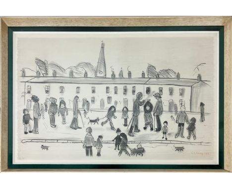 LS LOWRY (British 1887-1976), 'A Street Full of People', lithograph, signed and dated 1966, numbered 19/75, 61cm x 96cm, fram