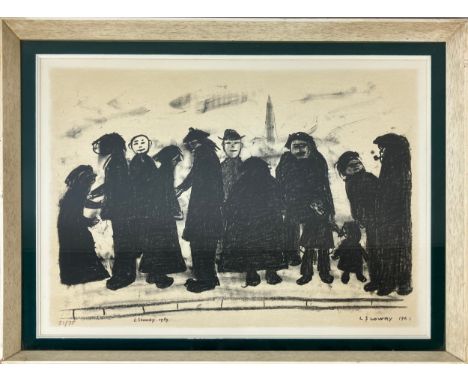 LS LOWRY (British 1887-1976), 'Shapes and Sizes', lithograph, signed and dated 1967, numbered 51/75, 50cm x 63cm, framed. (Su