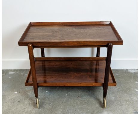 ATTRIBUTED TO HUNDEVAD &amp; CO TROLLEY CART BY POUL HINDEVAD, vintage 1960's Danish, 75cm x 51cm x 59cm approx. 