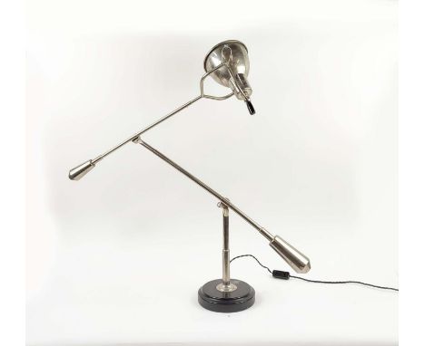 AFTER ÉDOUARD-WILFRID BUQUET STYLE TABLE LAMP, 112cm H at tallest. 