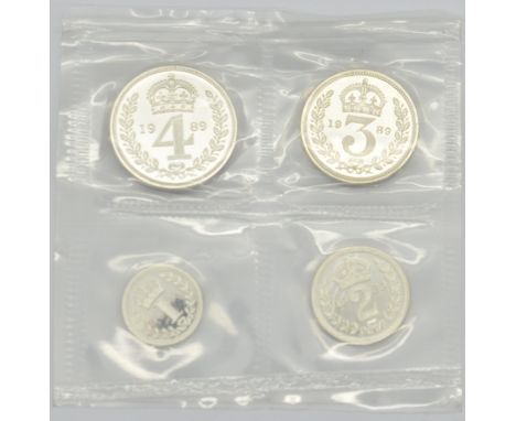 1989 Queen Elizabeth II Maundy set, first bust