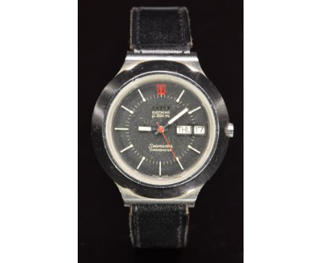 Omega Seamaster gentleman's electronic F300Hz chronometer wristwatch ref. 198.0011 with day and date aperture, luminous hands