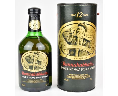 Bunnahabhain SIngle Islay Malt Scotch Whisky aged 12 years, 70cl, 40% vol, in original presentation tube.